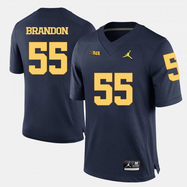Michigan Wolverines #55 Mens Brandon Graham Jersey Navy Blue College Football Player